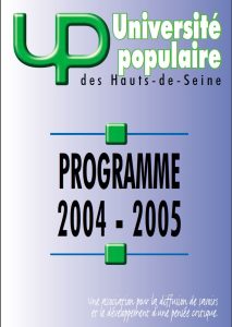 Programme 2004-2005 le premier programme de l'UP92